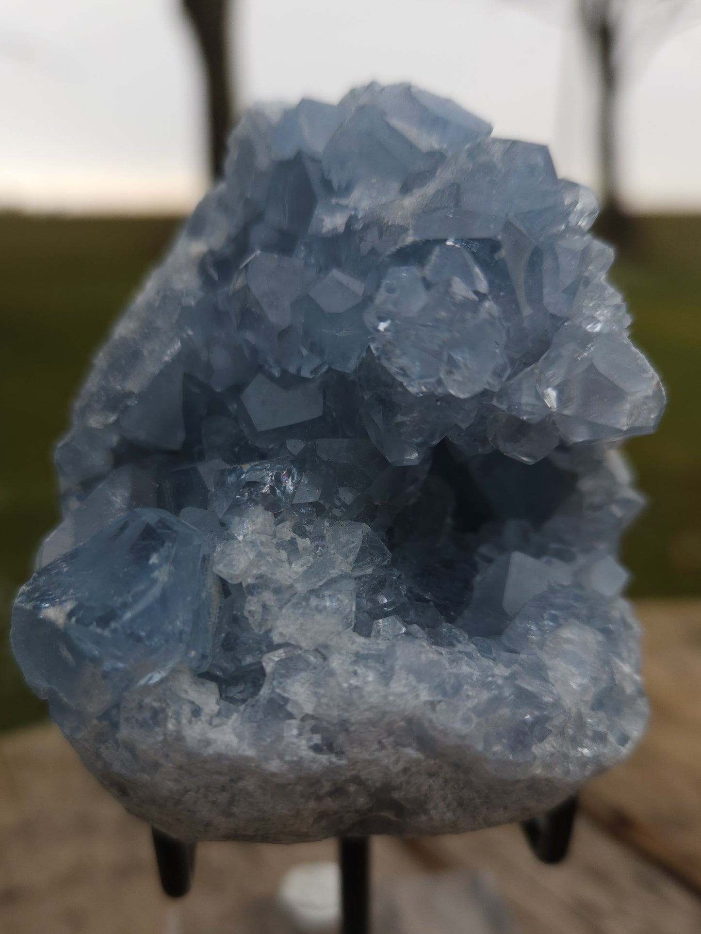 Natural Celestite Cluster – Raw Blue Celestine Crystal for Healing, Meditation & Home Décor