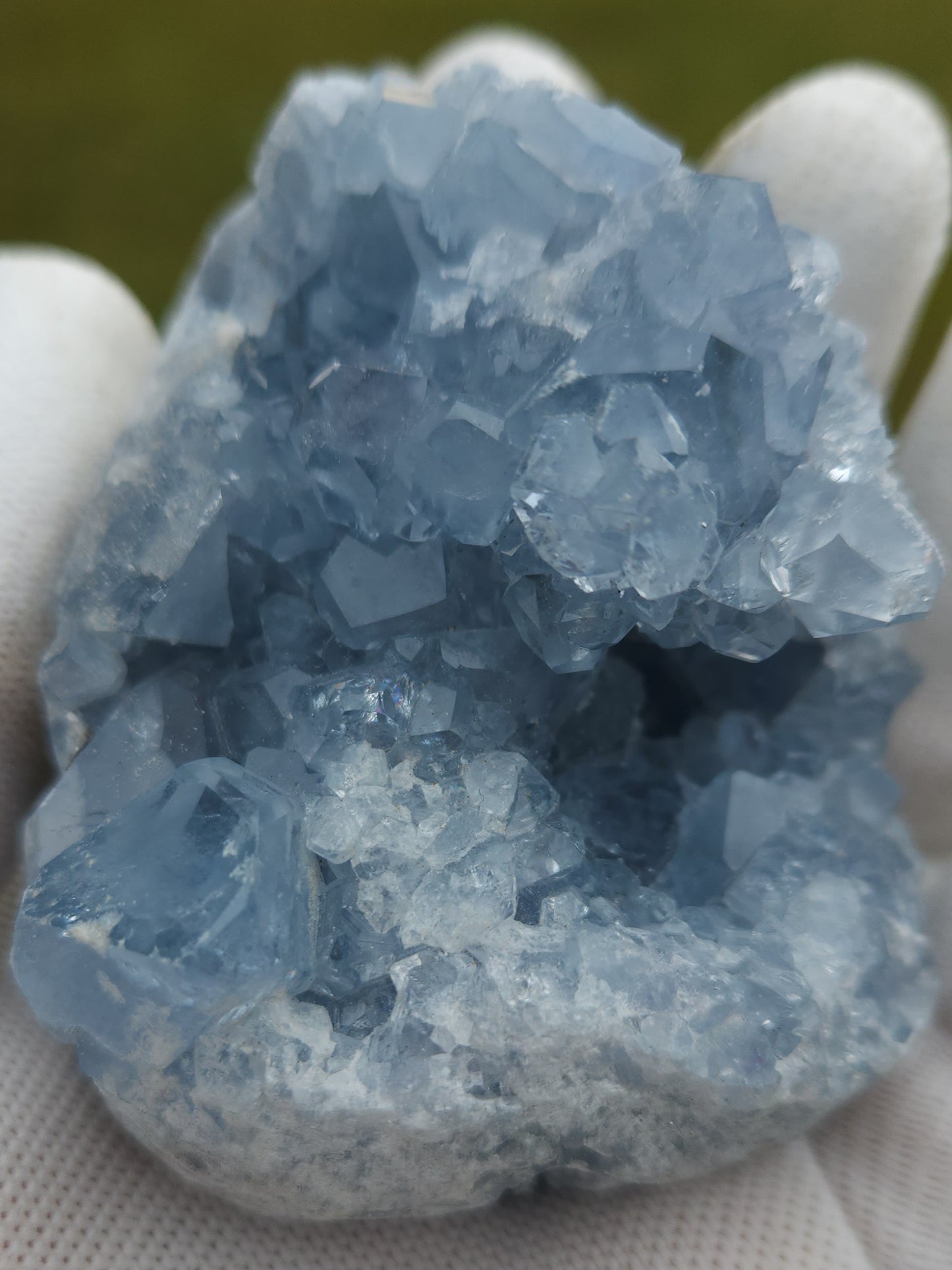 Natural Celestite Cluster – Raw Blue Celestine Crystal for Healing, Meditation & Home Décor