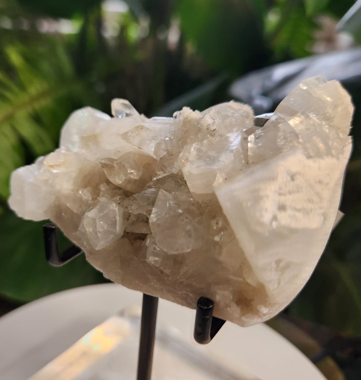 Natural Apophyllite Stilbite Crystal Cluster – High Vibration Druzy Specimen for Healing, Clarity & Spiritual Growth