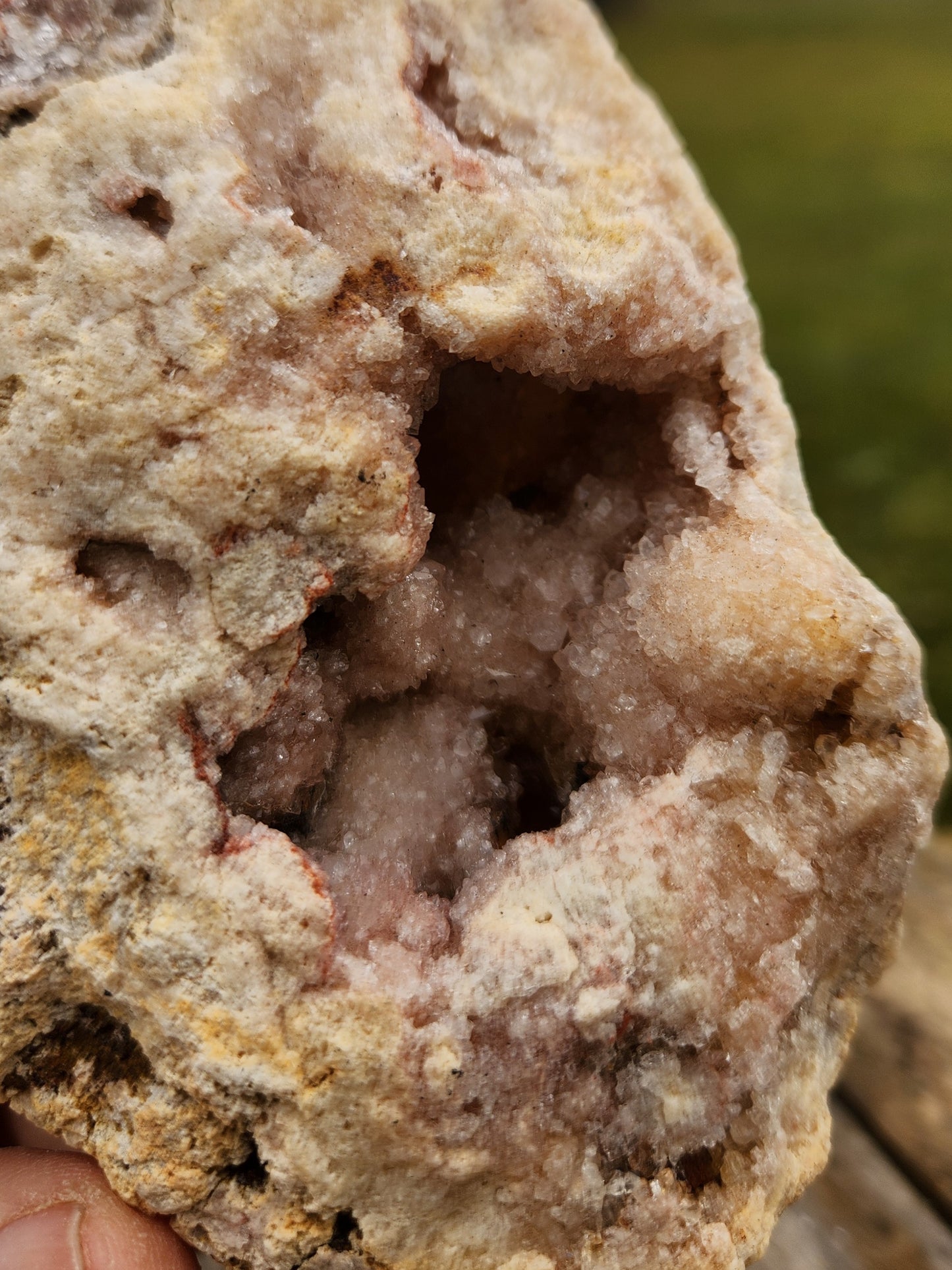 Pink Amethyst Crystal Geode on Stand - Gentle, Heart-Centered Energy - Emotional Healing and Spiritual Growth.