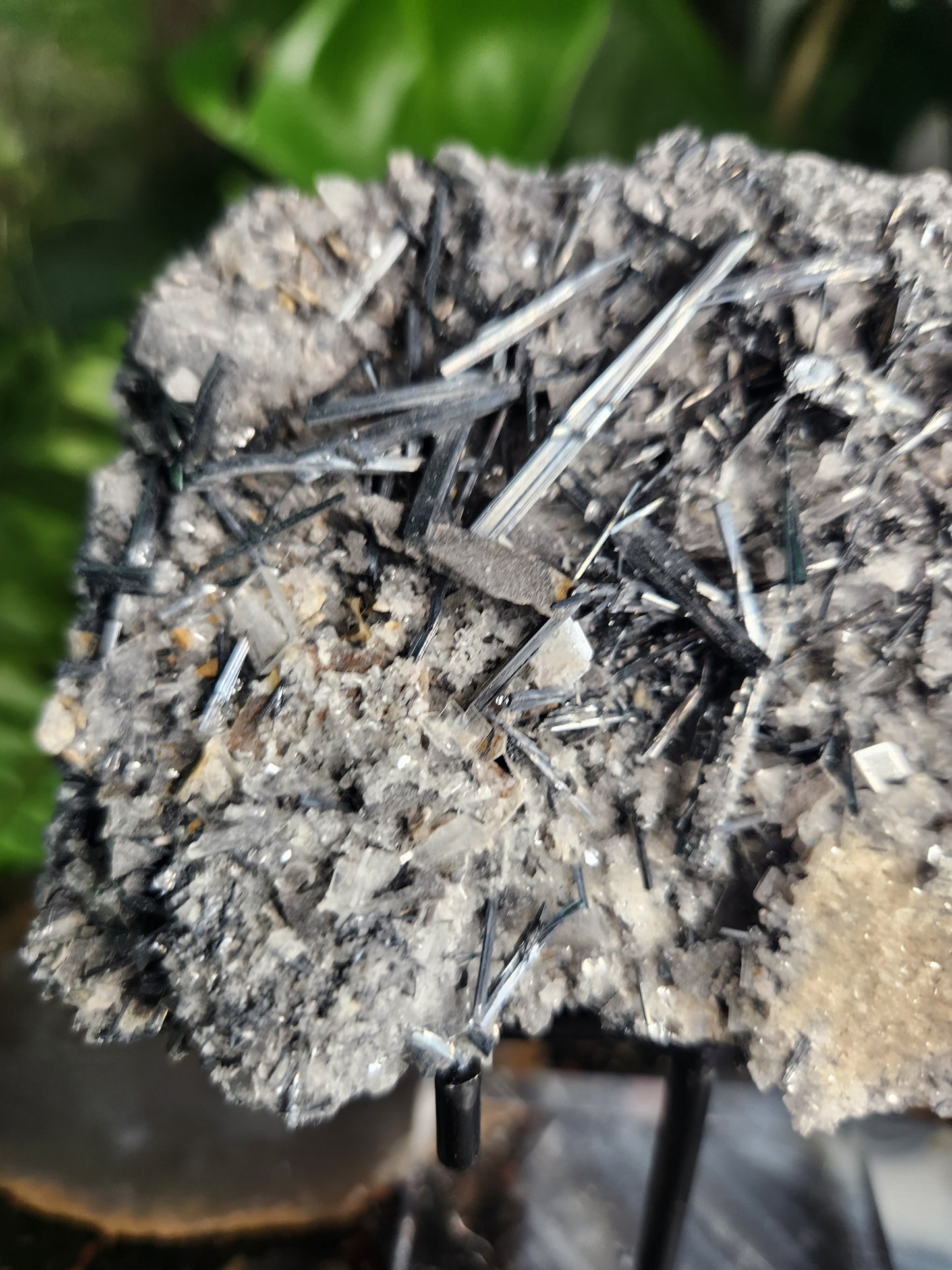 Gorgeous Raw Stibnite Crystal Cluster • Metallic Silver Needle Blades • Rare Collector Mineral Specimen • High-Shine Statement Piece