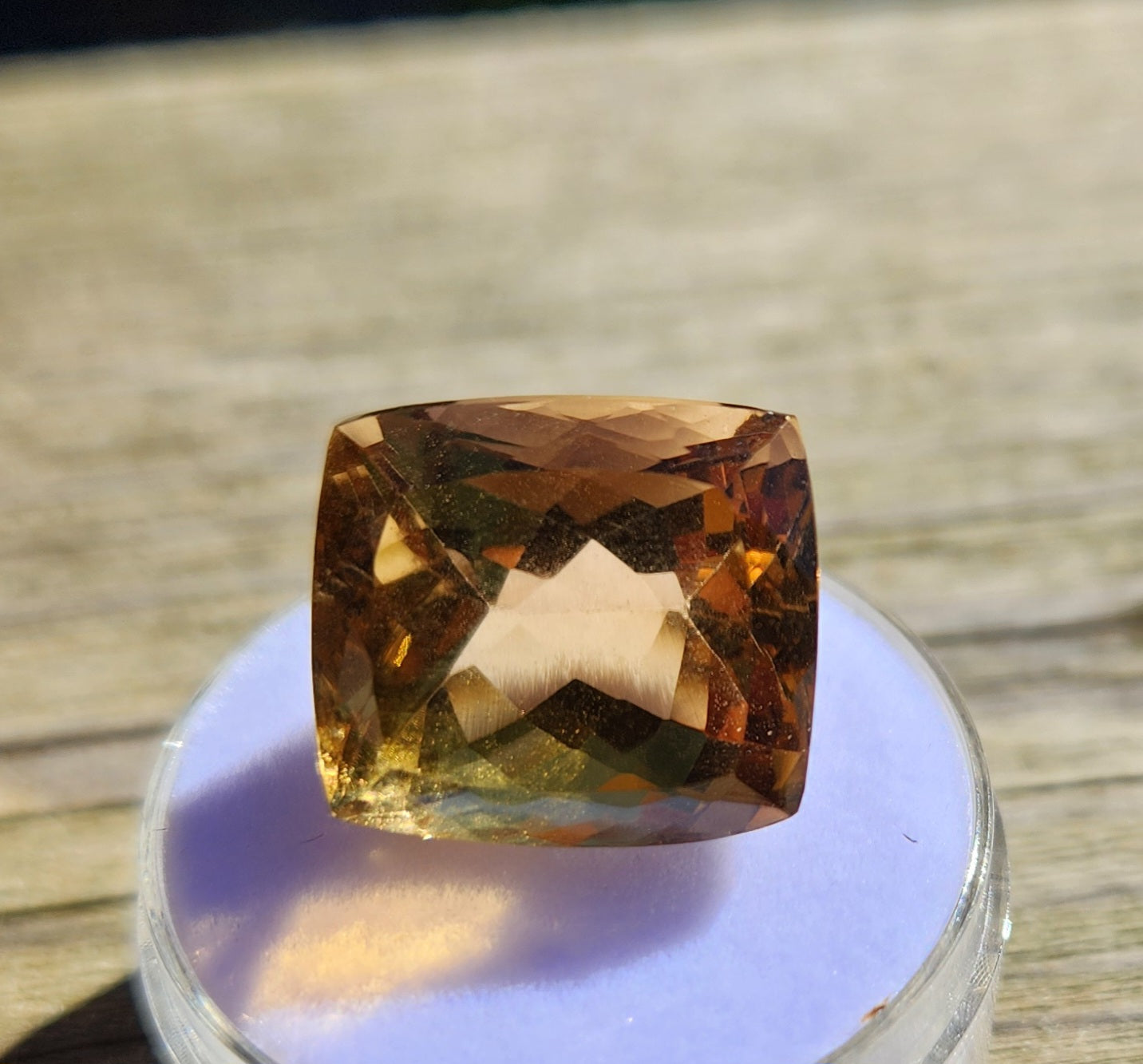 Natural 19.45 Carat Citrine Gemstone – Unheated Yellow Brazilian Octagon Cut | Genuine Golden Citrine for Jewelry, Healing & Collectors