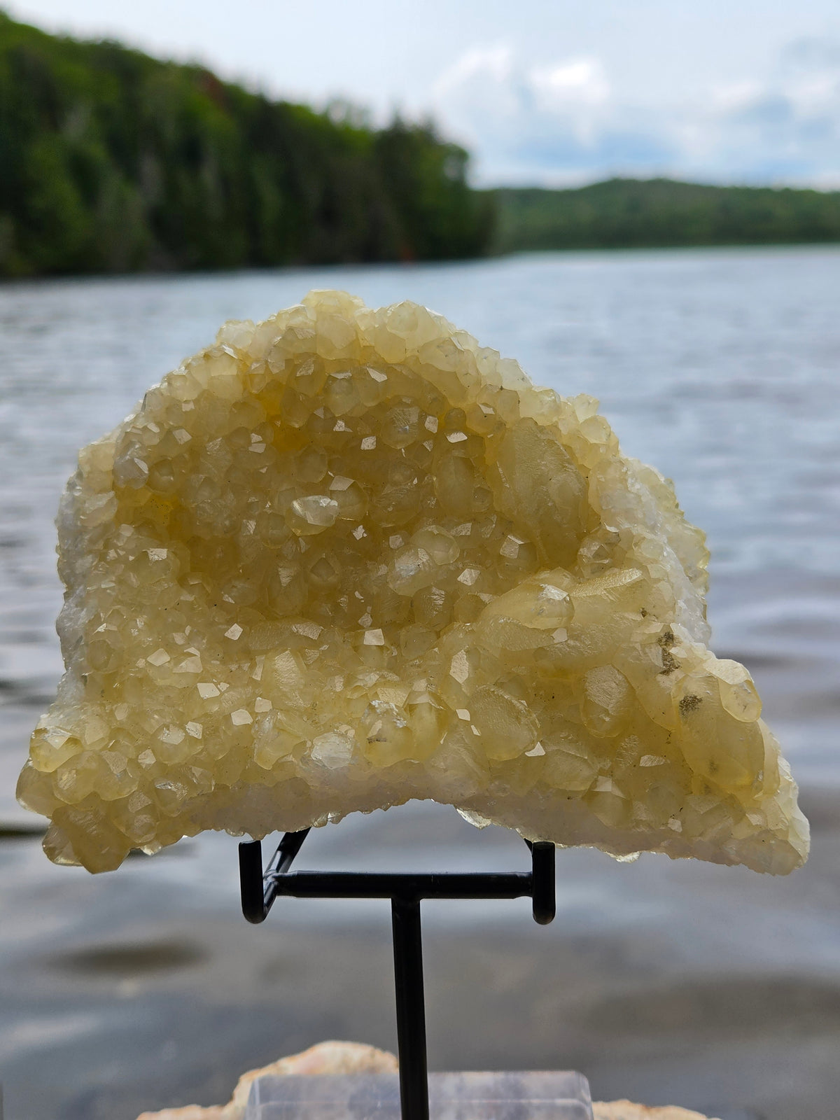 Yellow Calcite Crystal Cluster | Natural Golden Calcite
