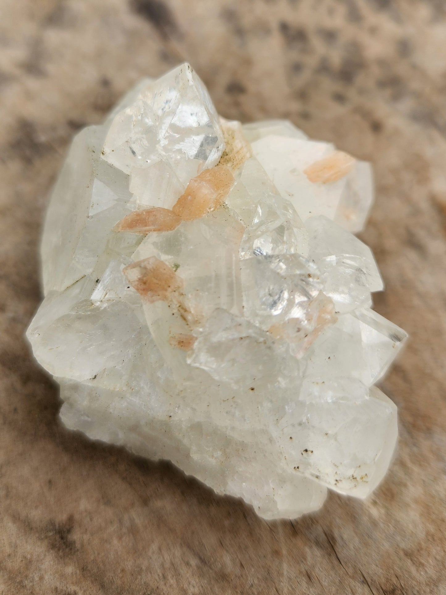 Natural Apophyllite Stilbite Crystal Cluster – High Vibration Druzy Specimen for Healing, Clarity & Spiritual Growth