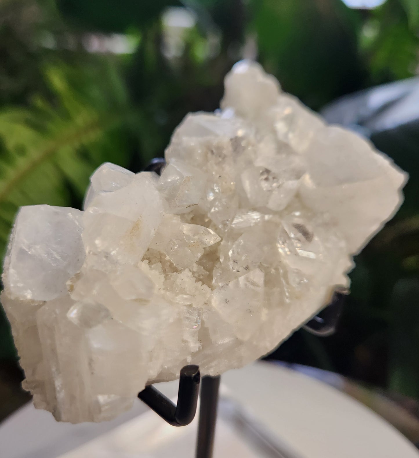 Natural Apophyllite Stilbite Crystal Cluster – High Vibration Druzy Specimen for Healing, Clarity & Spiritual Growth