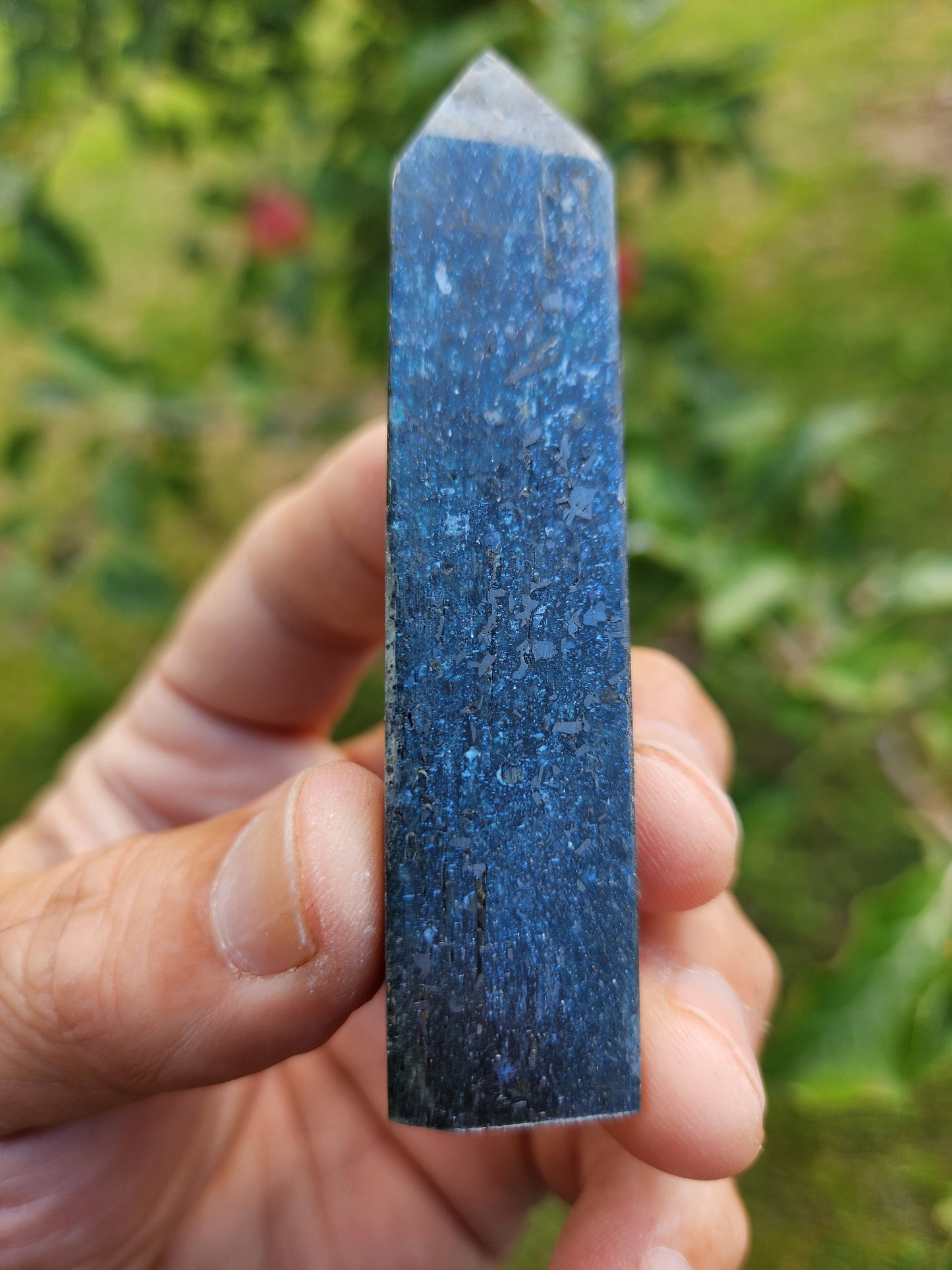 Green Kyanite Tower (Rare) - Powerful Earth Connection and Heart Chakra.