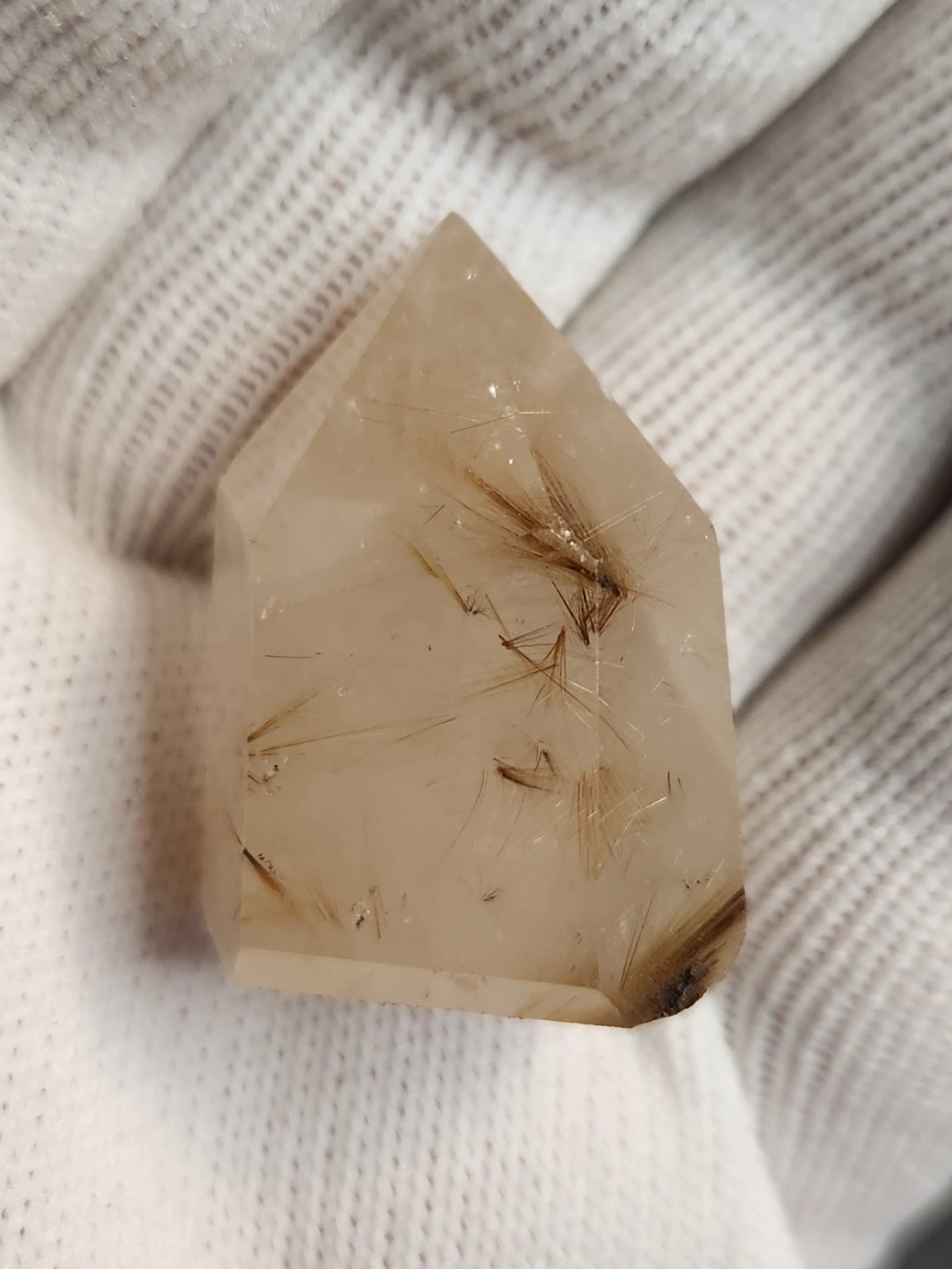 Golden Rutilated Quartz Tower – Brazil – Natural Rutile Quartz with Golden Needles – High-Vibration Manifestation Stone