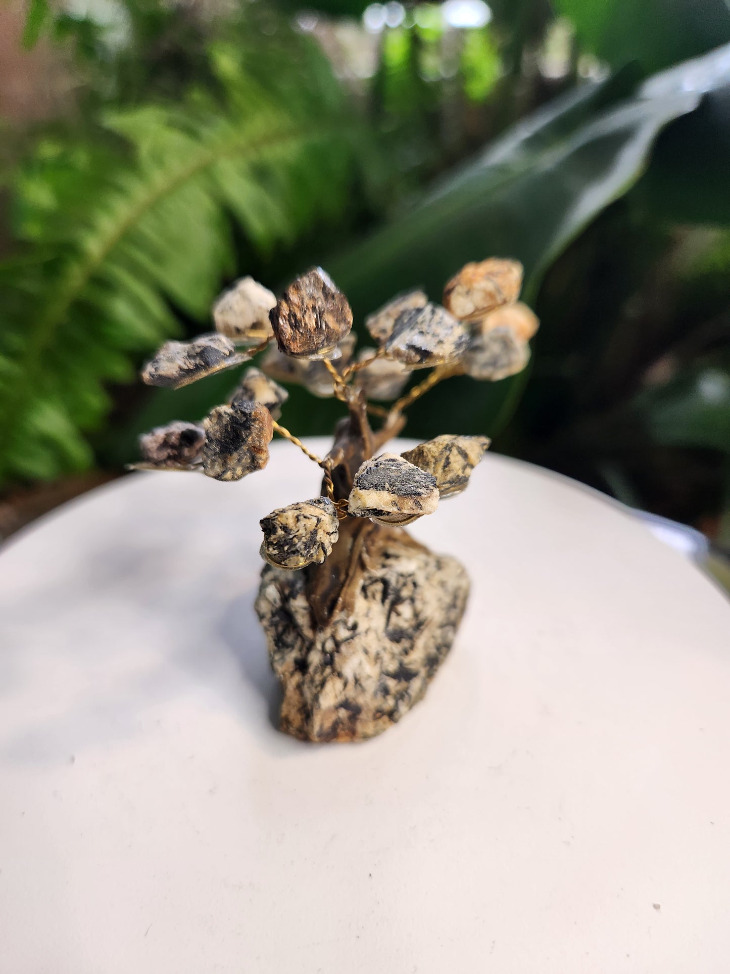 Handmade Black Tourmaline in Calcite Crystal Tree on Calcite Base | Natural Protection Gemstone Tree | Grounding & Cleansing Crystal Decor