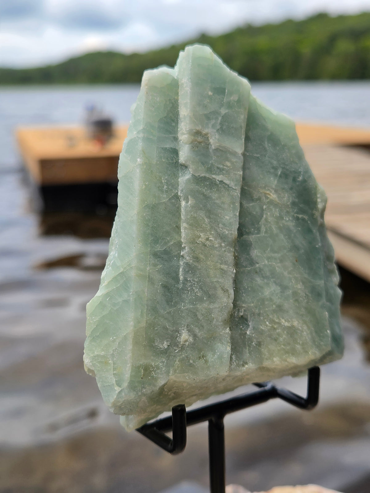Raw Aquamarine Crystal | Natural Blue Green Aquamarine
