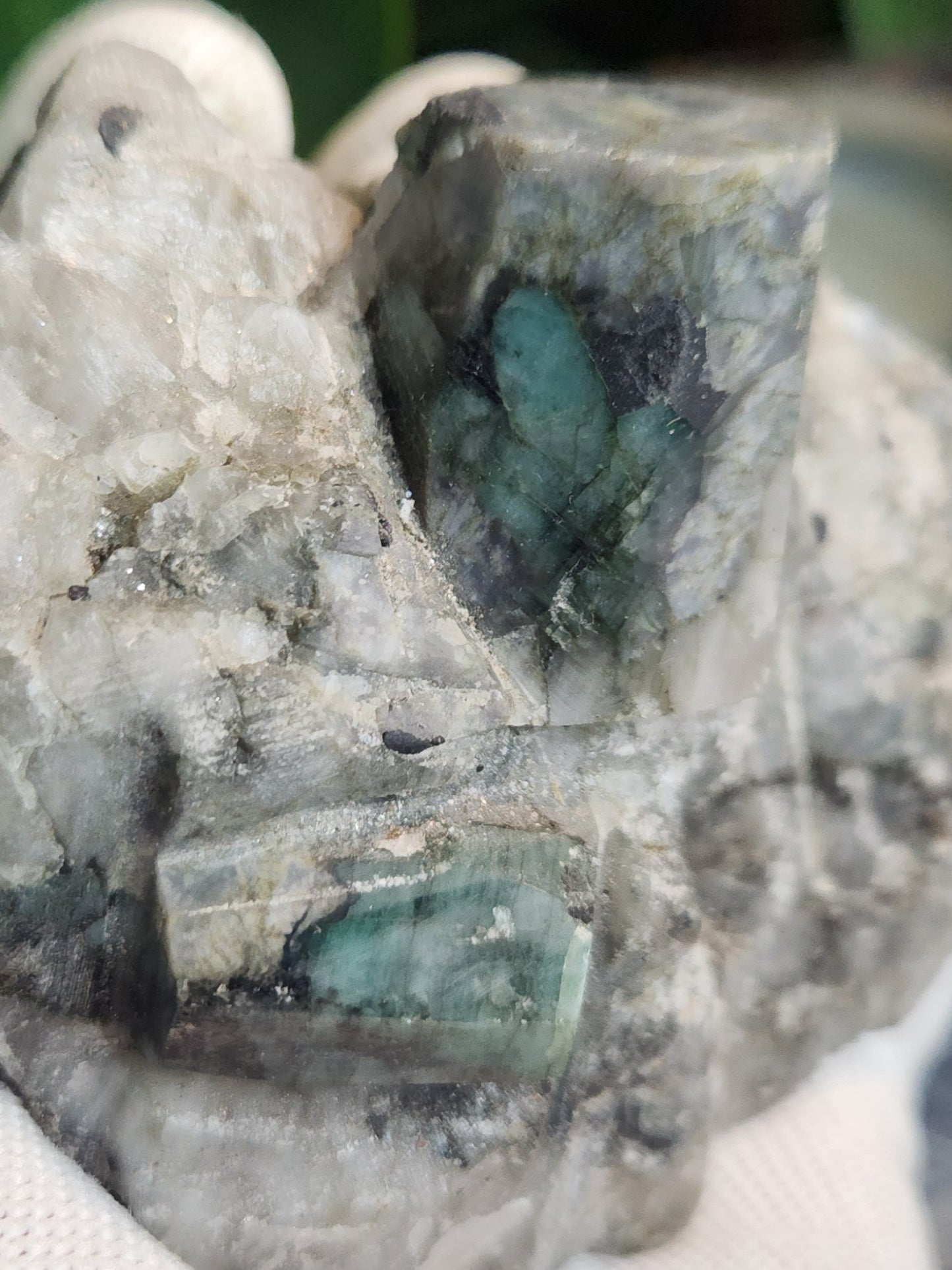 Emerald in Quartz Matrix | Natural Beryl Crystal Specimen | Collector Mineral from Brazil