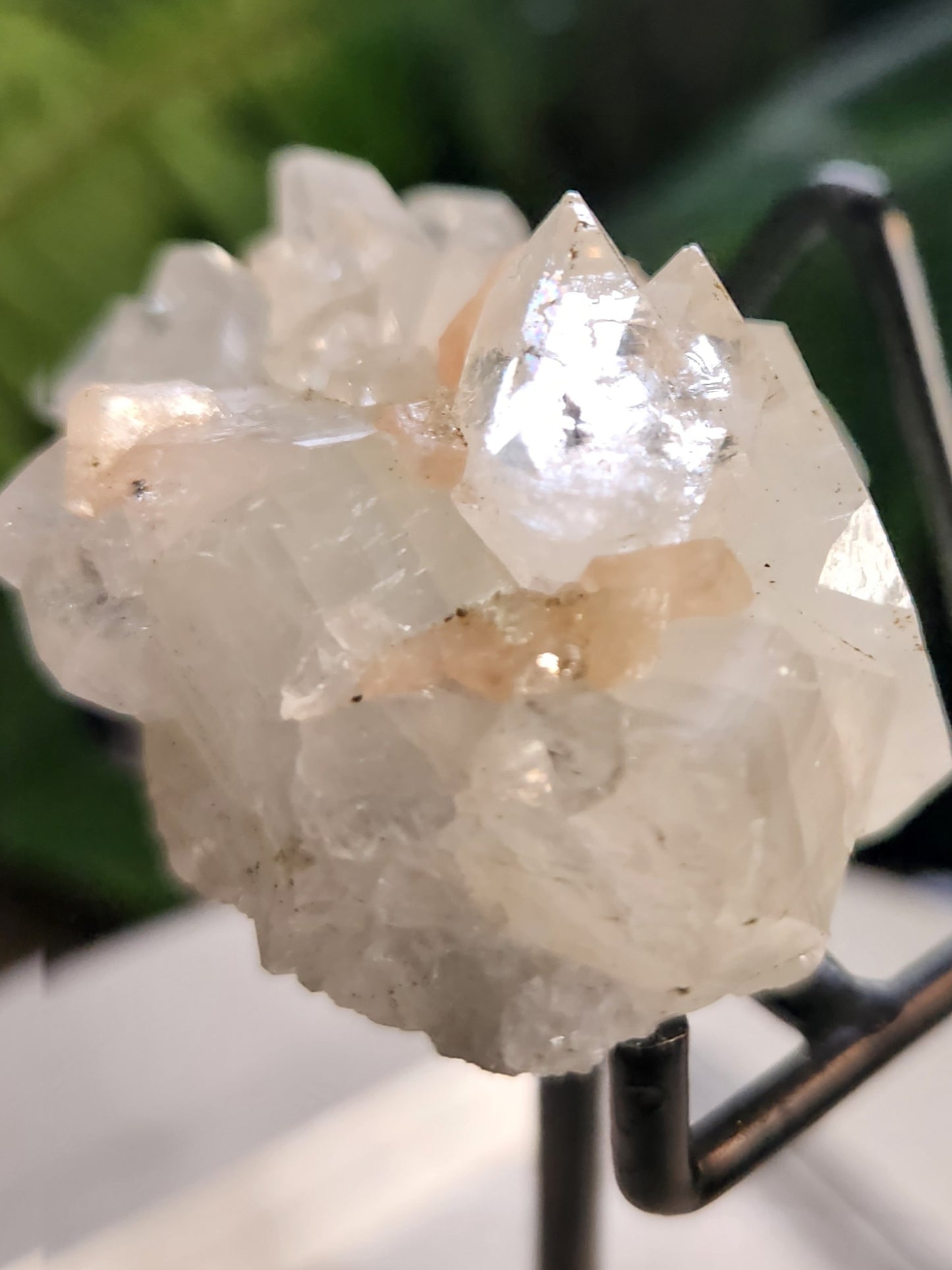 Natural Apophyllite Stilbite Crystal Cluster – High Vibration Druzy Specimen for Healing, Clarity & Spiritual Growth