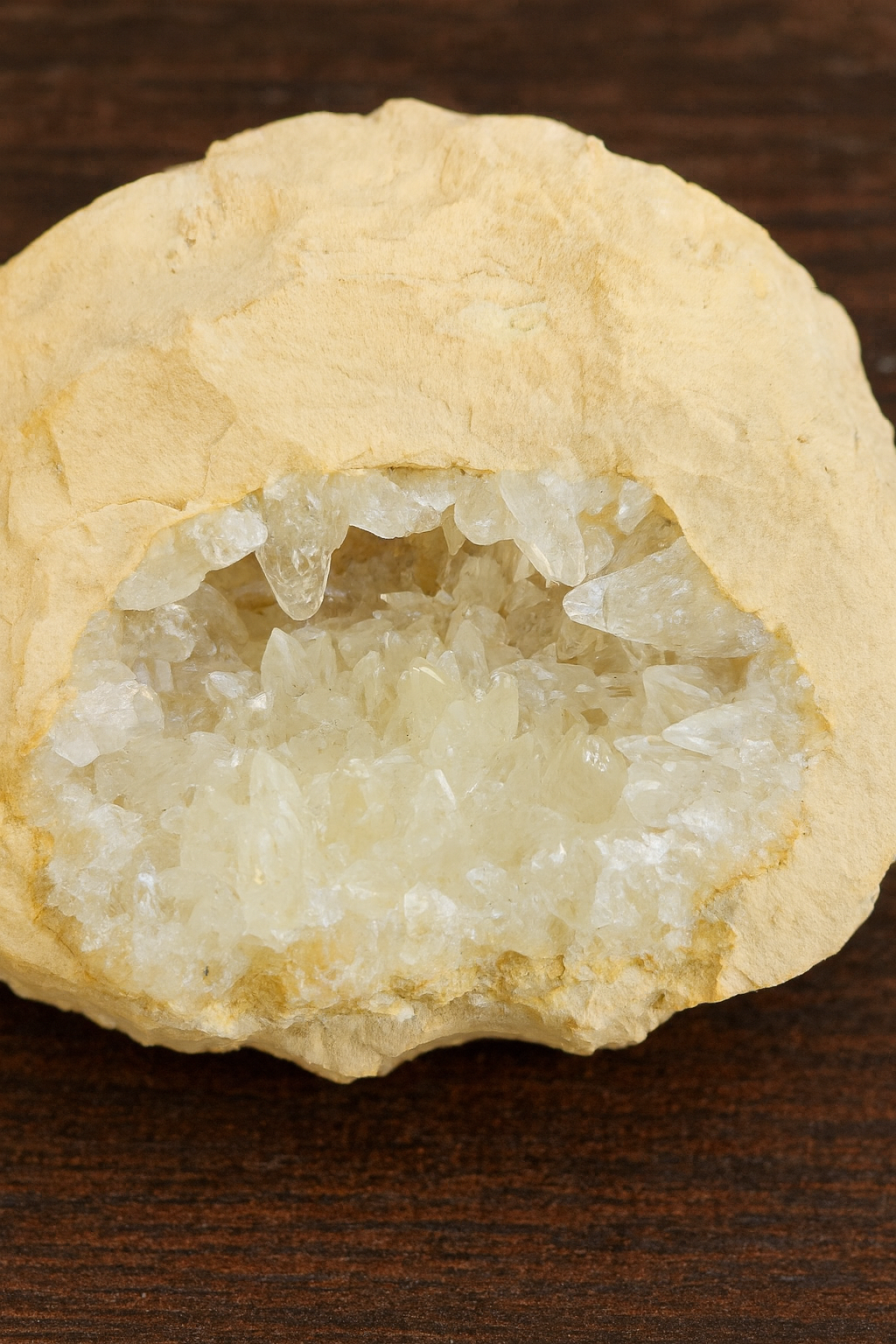 Natural Quartz Geode from Morocco – Sparkling Crystal Cave Formation