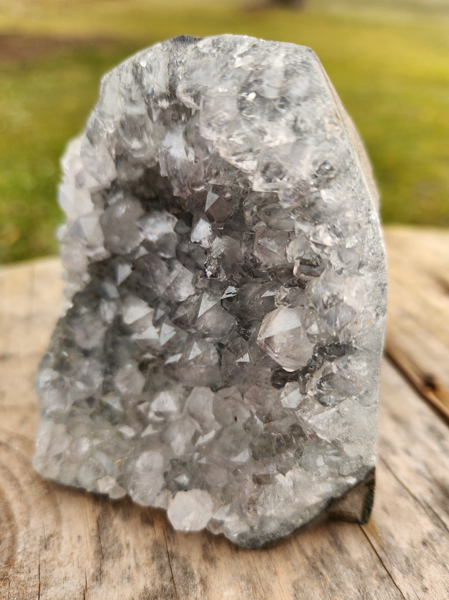 Stunning Amethyst Druzy Cluster from Brazil – Sparkling Purple Quartz Crystal Geode • Natural Healing Stone • Collector Display Specimen With Cut Base