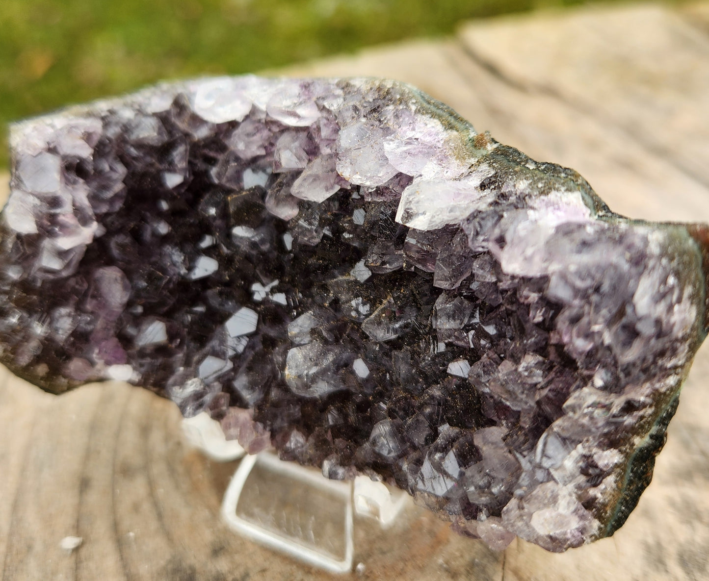 Stunning Amethyst Druzy Cluster from Brazil – Sparkling Purple Quartz Crystal Geode • Natural Healing Stone • Collector Display Specimen