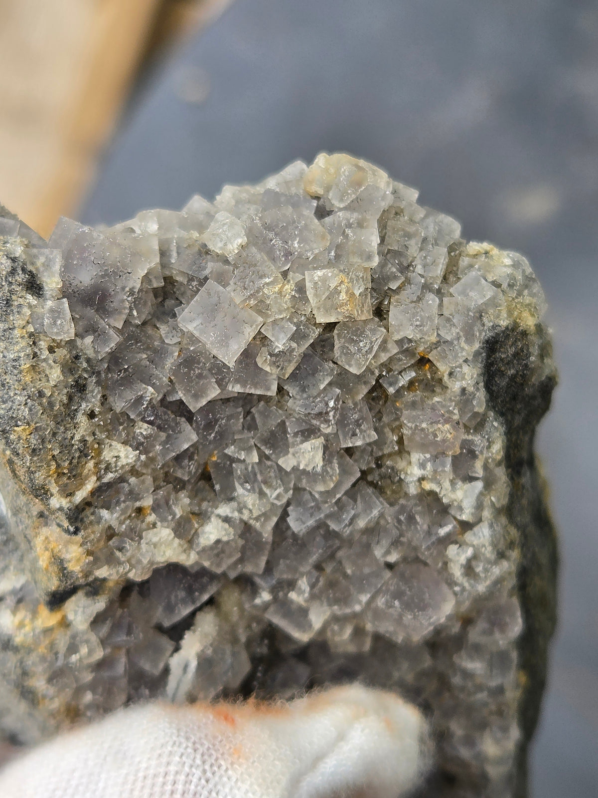 Natural Fluorite Crystal Cluster on Matrix | Raw Fluorite Mineral Specimen