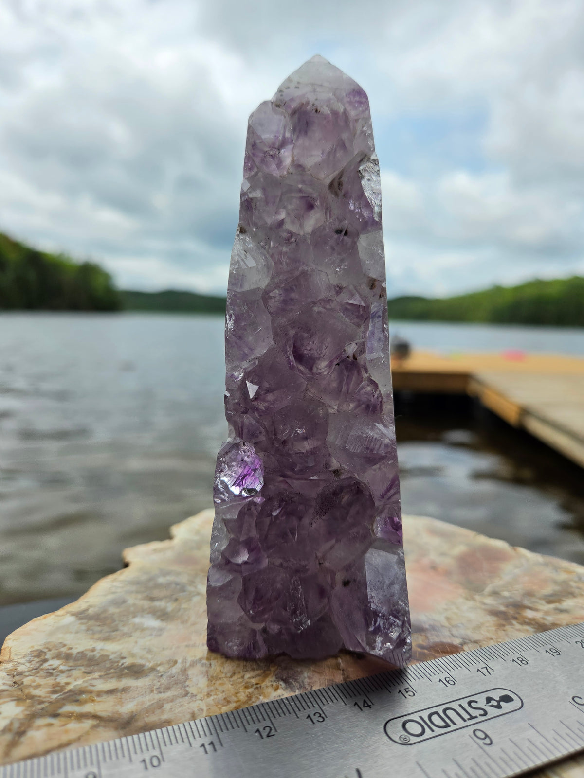 Amethyst Crystal Standing Tower | Natural Purple Amethyst Cluster