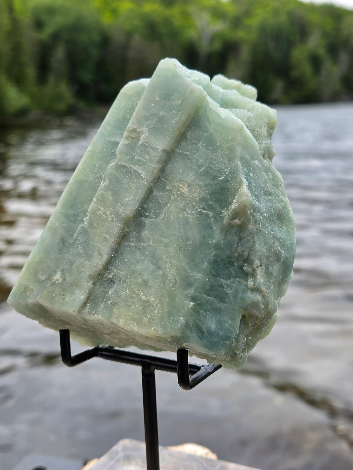 Raw Aquamarine Crystal | Natural Blue Green Aquamarine