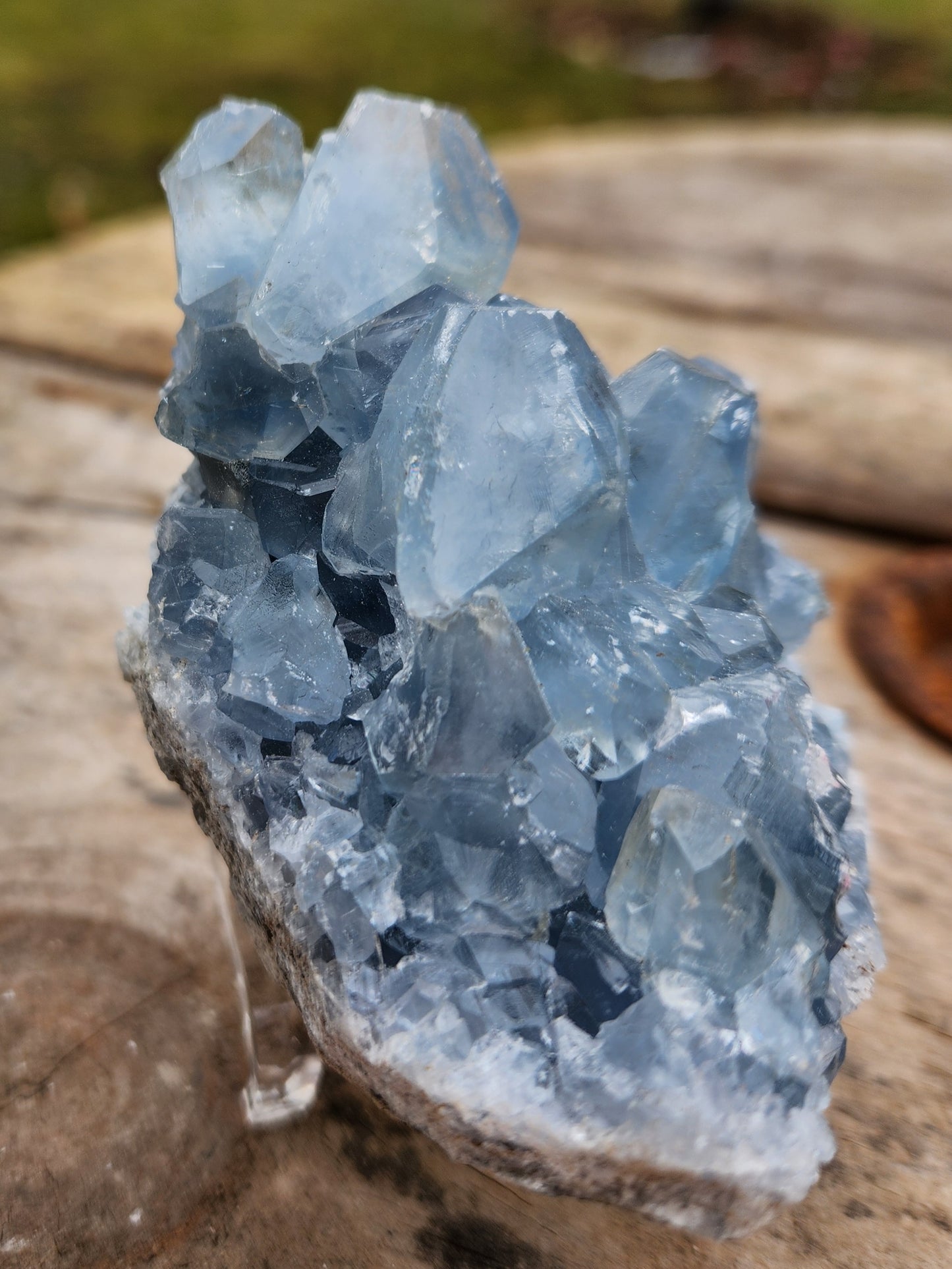 Natural Celestite Cluster – Raw Blue Celestine Crystal for Healing, Meditation & Home Décor
