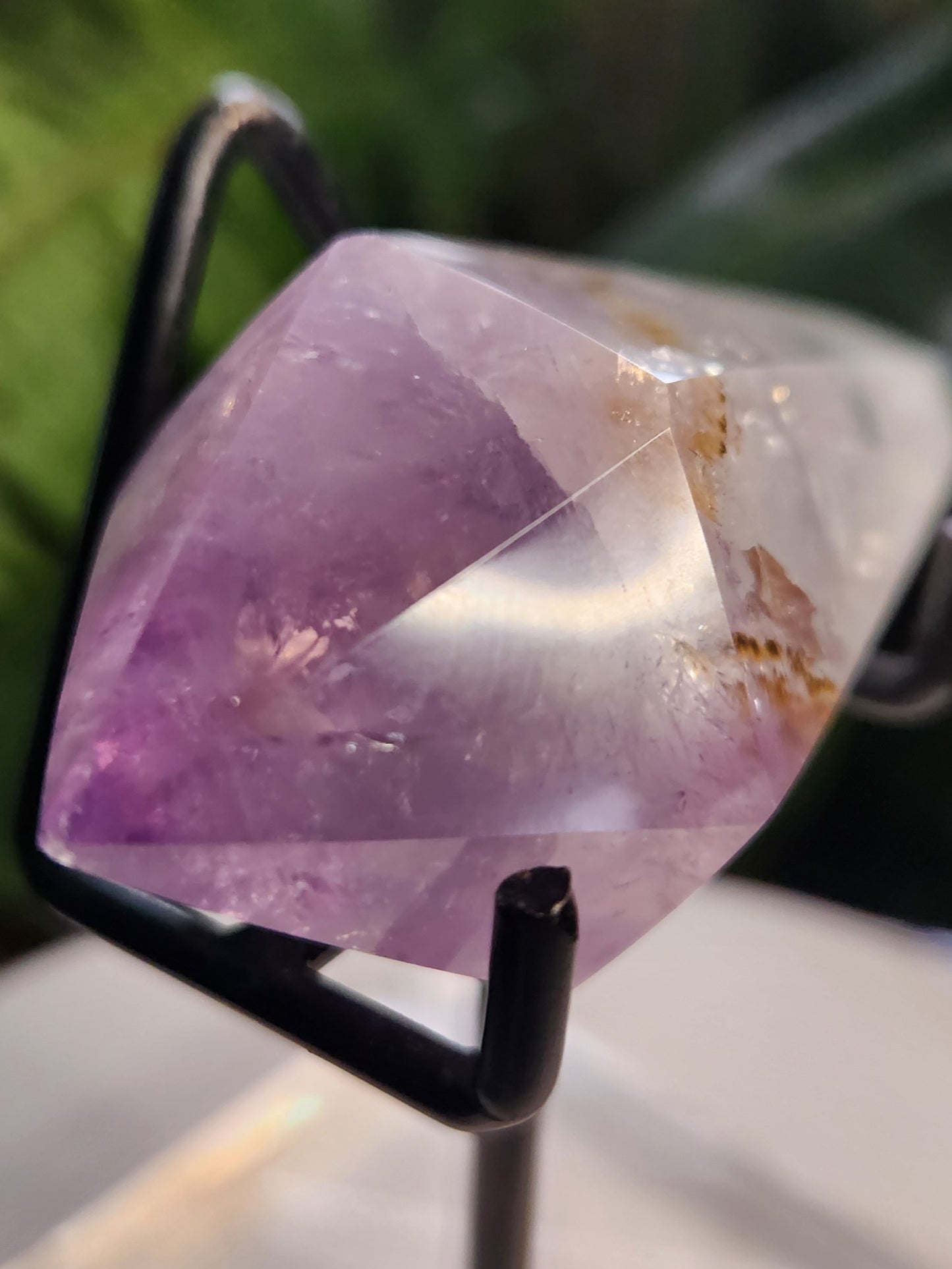 Natural Amethyst Crystal Point with Inclusions – Polished Amethyst Generator