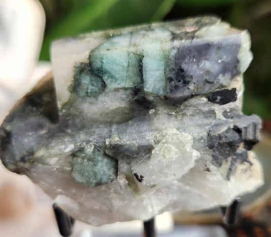 Emerald in Quartz Matrix | Natural Beryl Crystal Specimen | Collector Mineral from Brazil