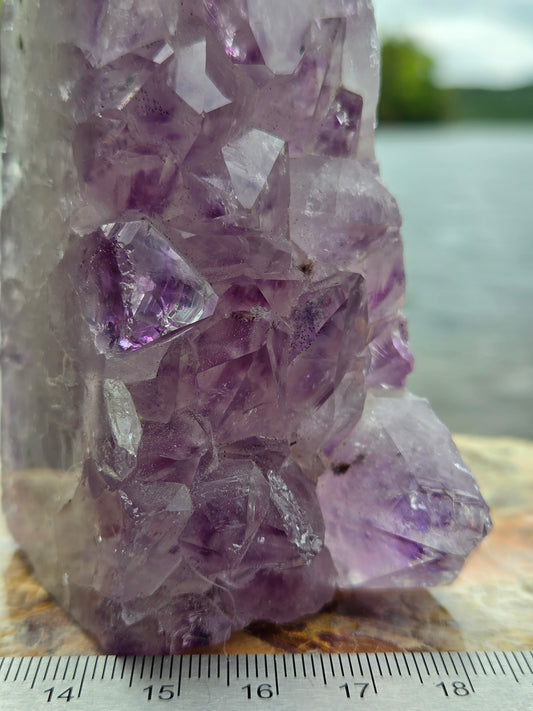 Amethyst Crystal Standing Tower | Natural Purple Amethyst Cluster