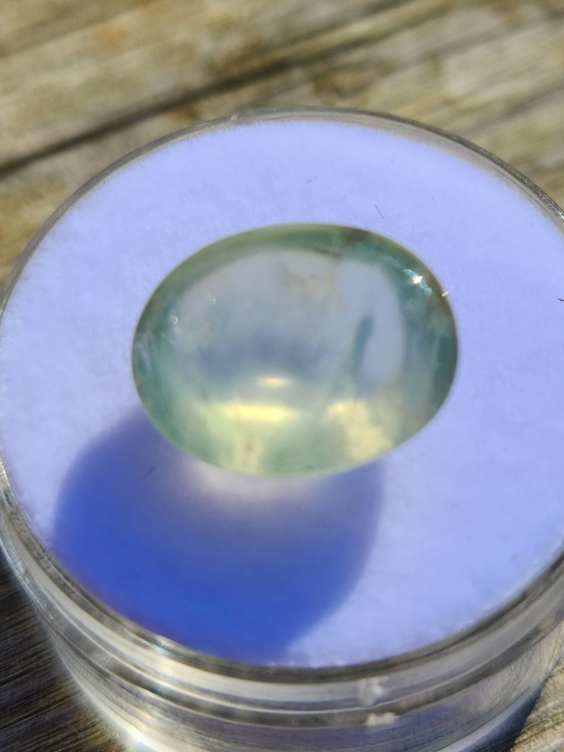 Natural Green Prehnite Gemstone 6.55 Carats from Africa – Polished Cabochon for Jewelry, Collector, or Healing Crystal Use