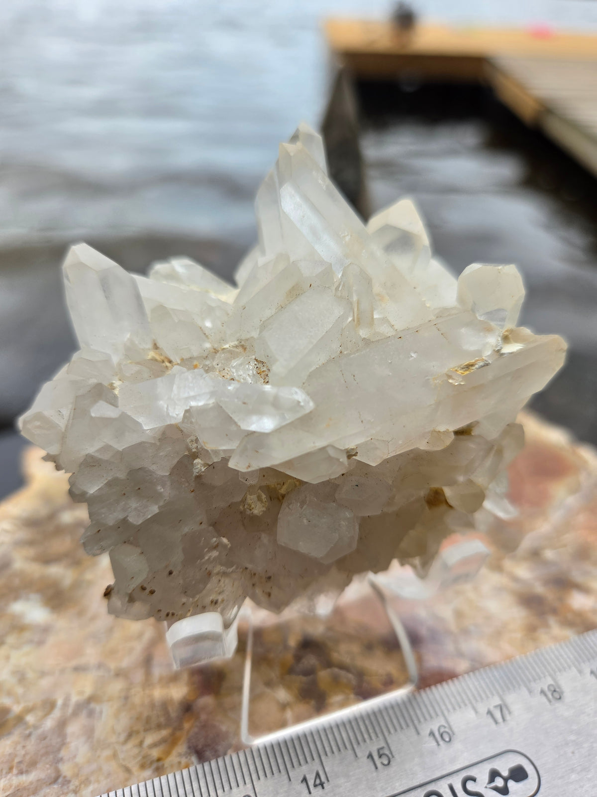 Natural Clear Quartz Crystal Cluster | Large Quartz Points