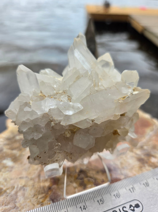 Natural Clear Quartz Crystal Cluster | Large Quartz Points