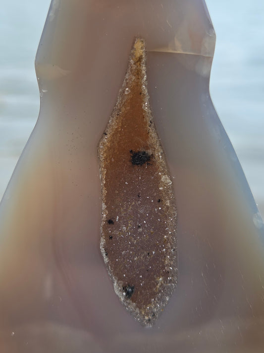Druzy Agate Tree | Polished Agate Crystal with Druzy Pocket