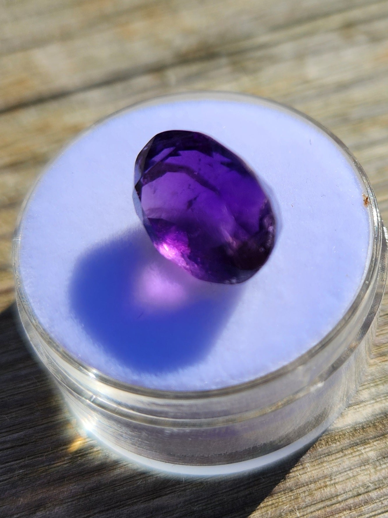 6.2 CT Natural Amethyst Gemstone – Deep Purple Oval-Cut Gem from Brazil | High-Clarity February Birthstone for Jewelry & Collectors