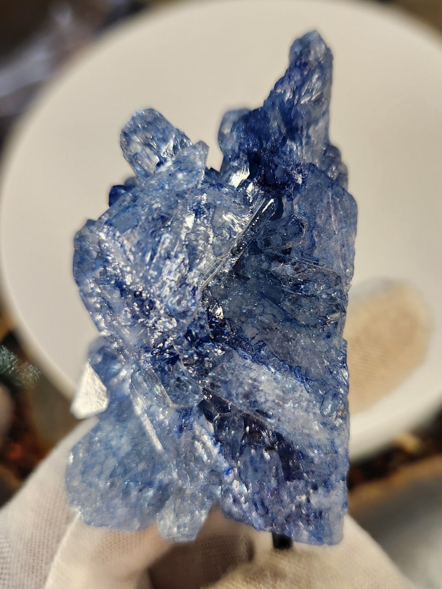 Blue Quartz Crystal Cluster | Color Enhanced Quartz | Home Décor Statement Mineral