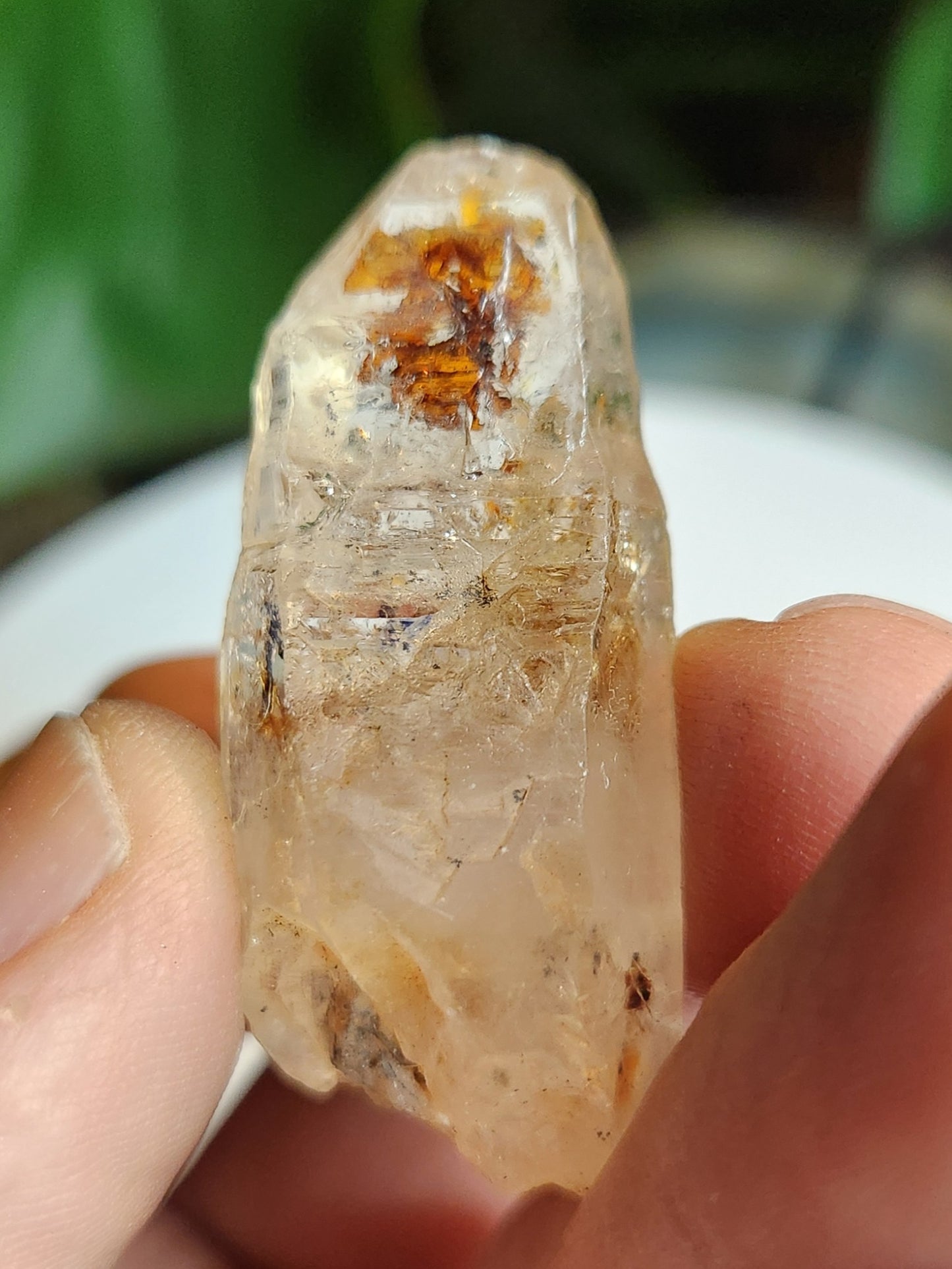 Petroleum Quartz Crystal with Enhydro – Intense UV Reactive Specimen | Collector Mineral & Energy Stone