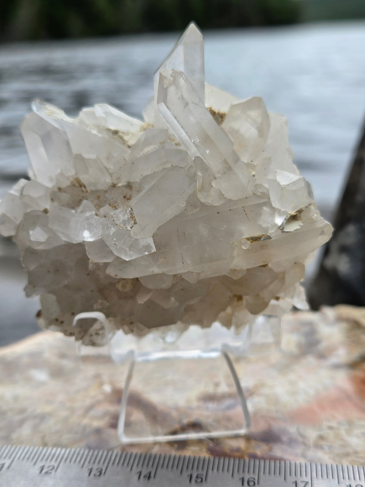 Natural Clear Quartz Crystal Cluster | Large Quartz Points