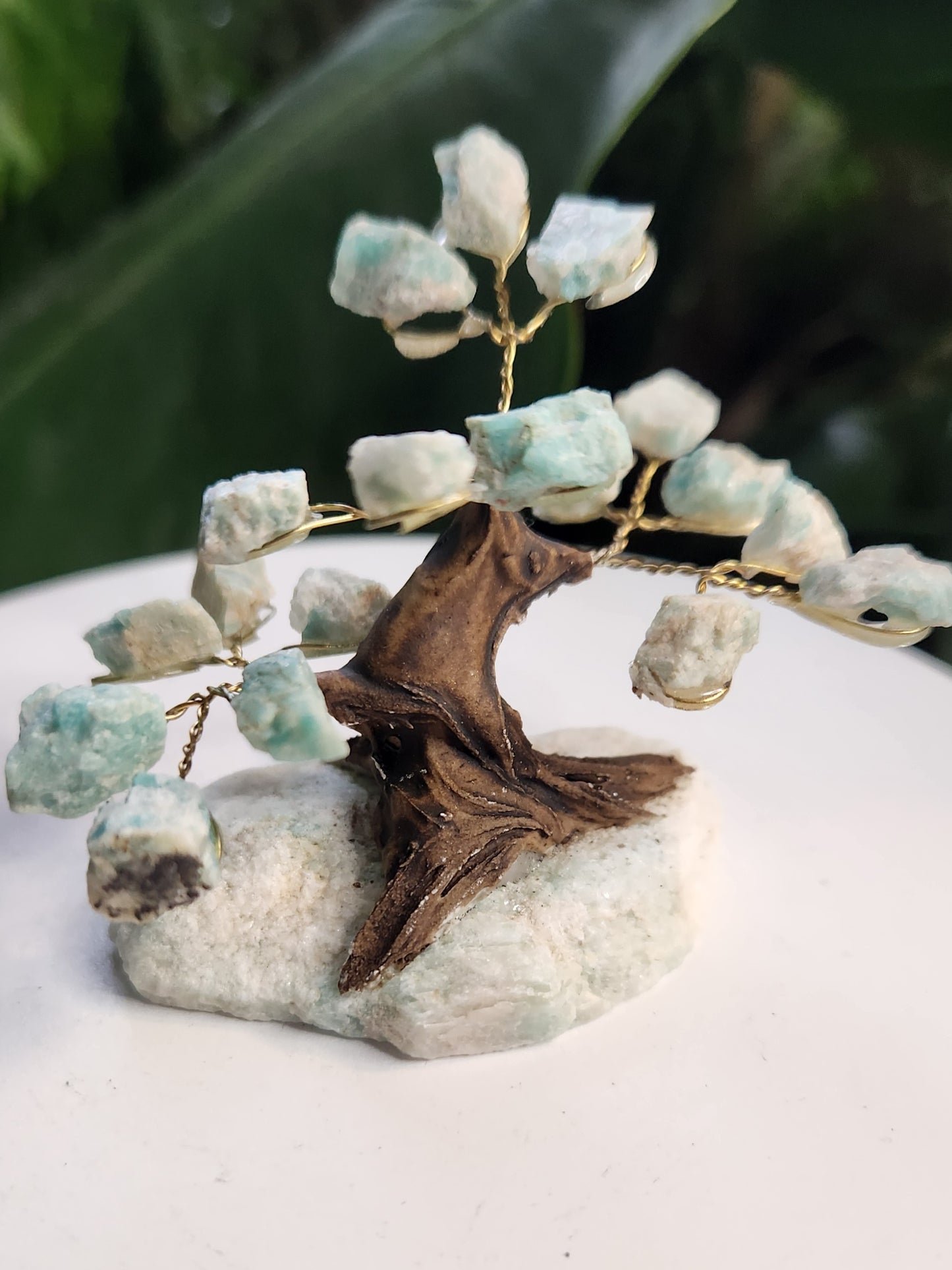 Handmade Green Aventurine Crystal Tree on Aventurine Base | Prosperity & Luck Gemstone Tree | Natural Healing Crystal Decor