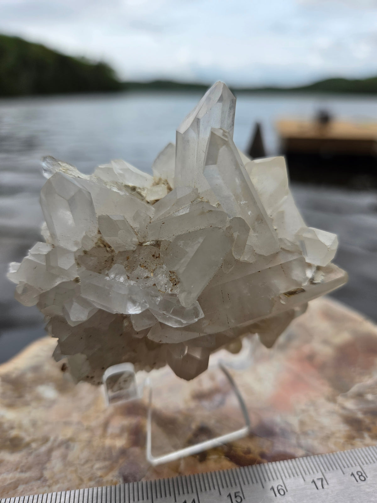 Natural Clear Quartz Crystal Cluster | Large Quartz Points