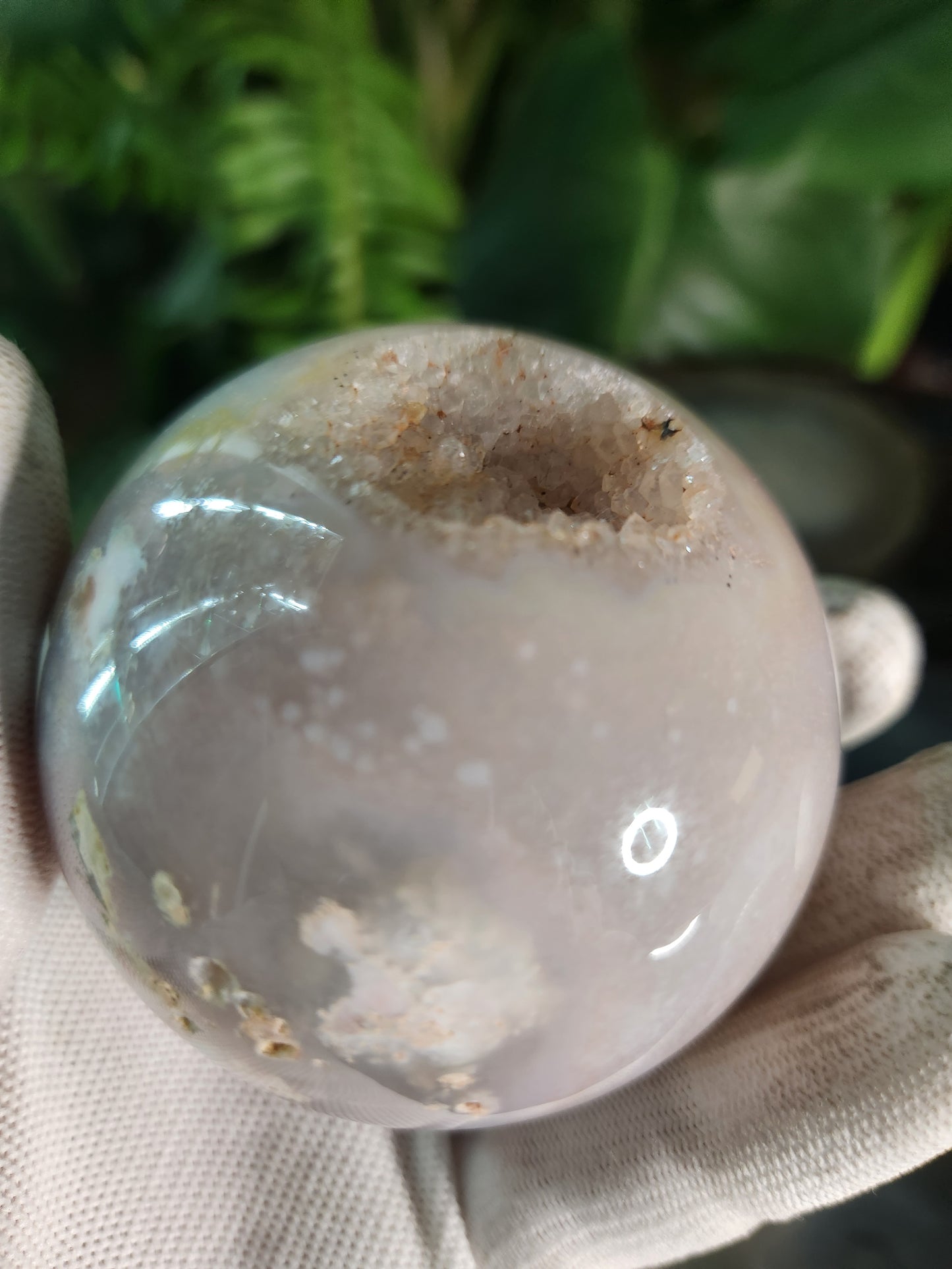 Pink Amethyst Druzy Sphere – Natural Geode Cavities • Soft Blush Crystal • Calming Energy & Emotional Healing