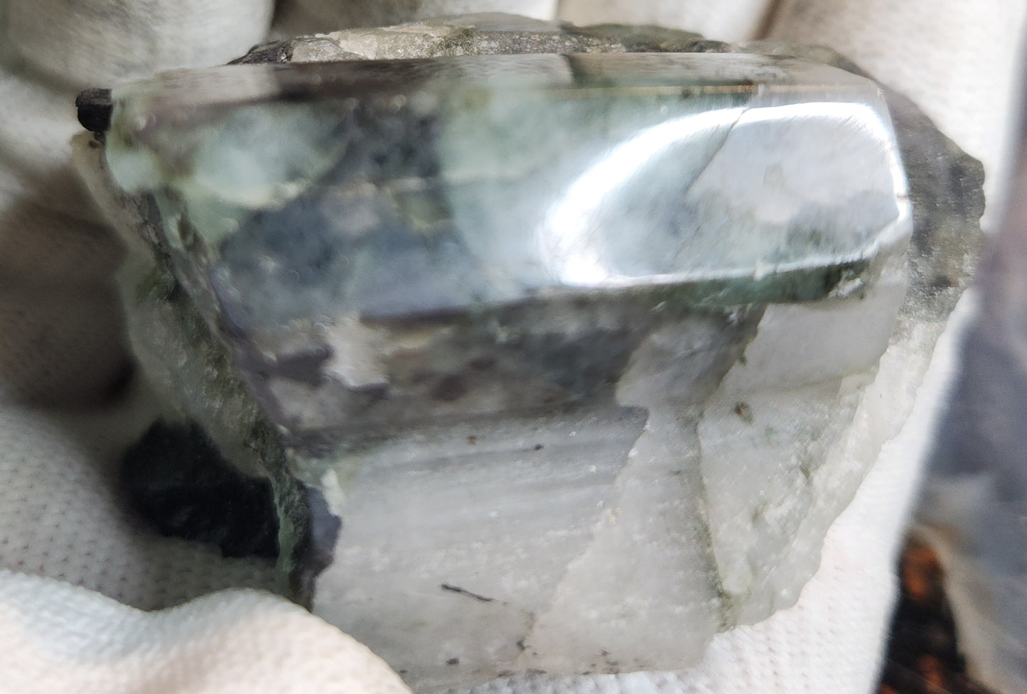 Emerald in Quartz Matrix | Natural Beryl Crystal Specimen | Collector Mineral from Brazil