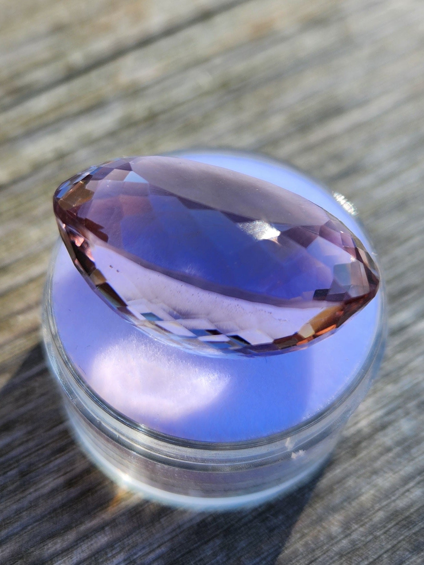 38.48 Carat Natural Bi-Color Ametrine Gemstone – Stunning Purple & Golden Yellow Blend – Genuine Bolivian Gem for Jewelry Design & Metaphysical Healing