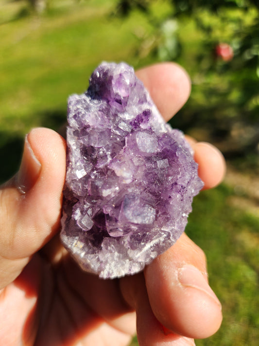 Purple Flourite Crystal Cluster with Cubes - Intuition Awareness