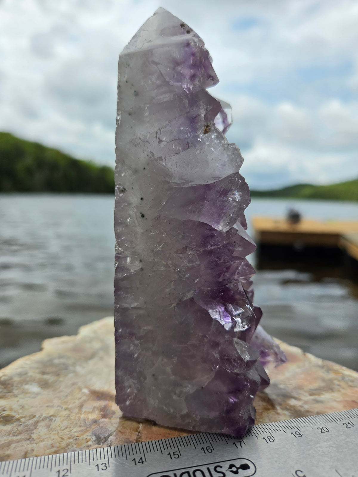Amethyst Crystal Standing Tower | Natural Purple Amethyst Cluster