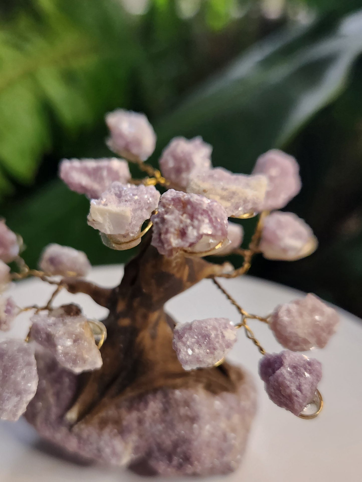 Handmade Lepidolite (Lithium Mica) Crystal Tree on Lepidolite Base | Natural Purple Lithium Mica Gemstone Tree | Calming Crystal Decor
