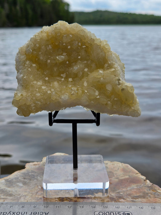 Yellow Calcite Crystal Cluster | Natural Golden Calcite