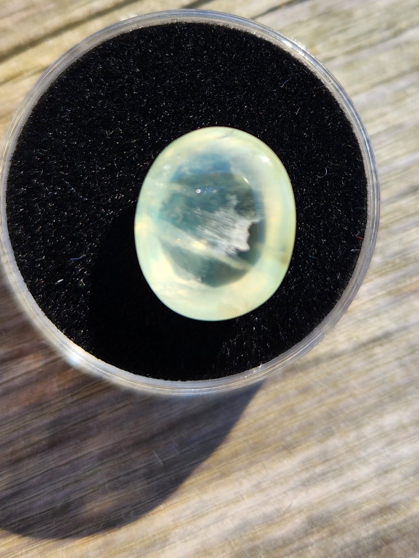 Natural Green Prehnite Gemstone 6.55 Carats from Africa – Polished Cabochon for Jewelry, Collector, or Healing Crystal Use