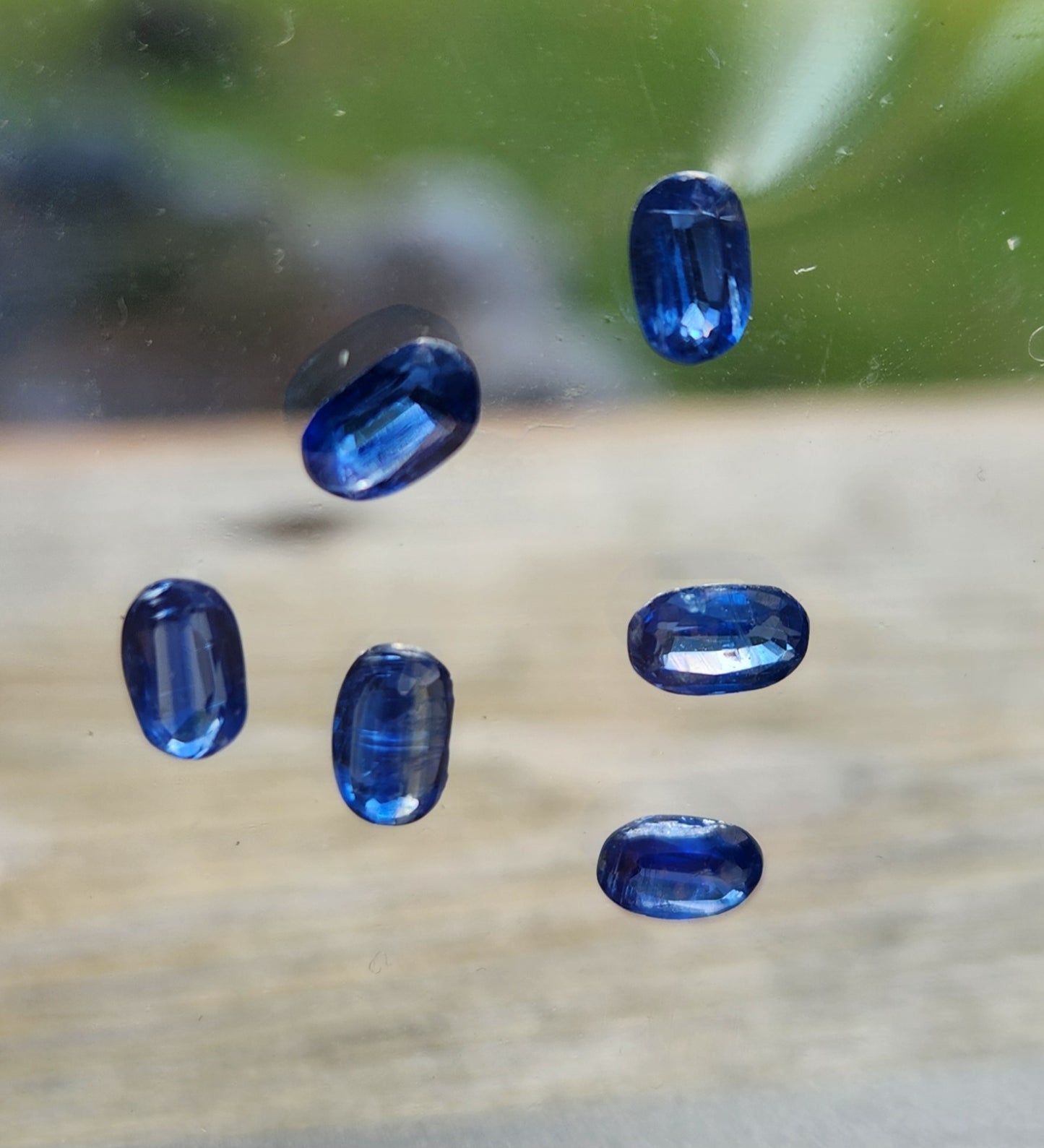 Rare Faceted Blue Kyanite Gemstones – Lot of 6 Natural Oval Gems (Approx. 3 Carats Total) | Brilliant Blue Collector & Jewelry Quality Crystals!
