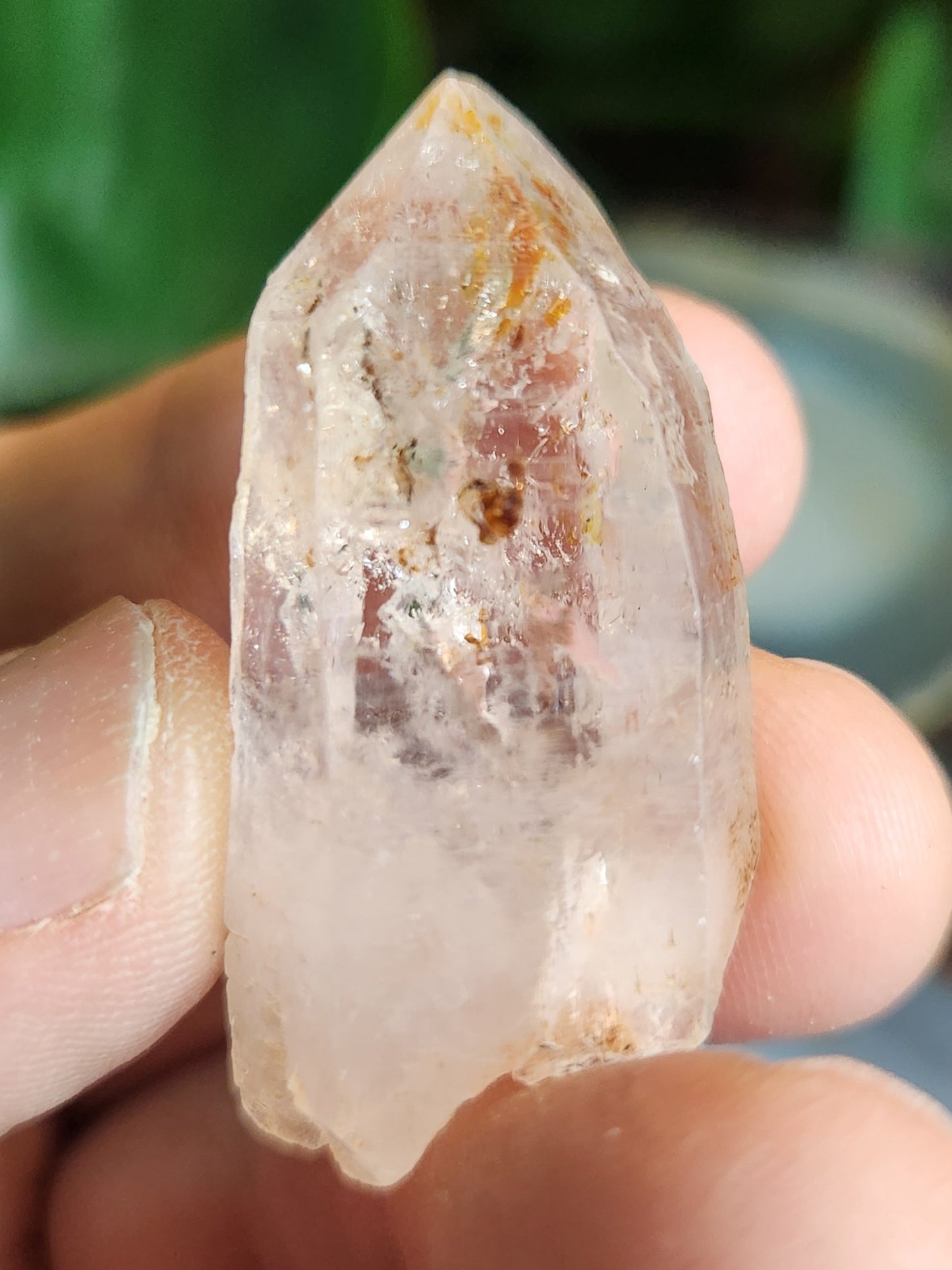 Petroleum Quartz Crystal with Enhydro – Intense UV Reactive Specimen | Collector Mineral & Energy Stone