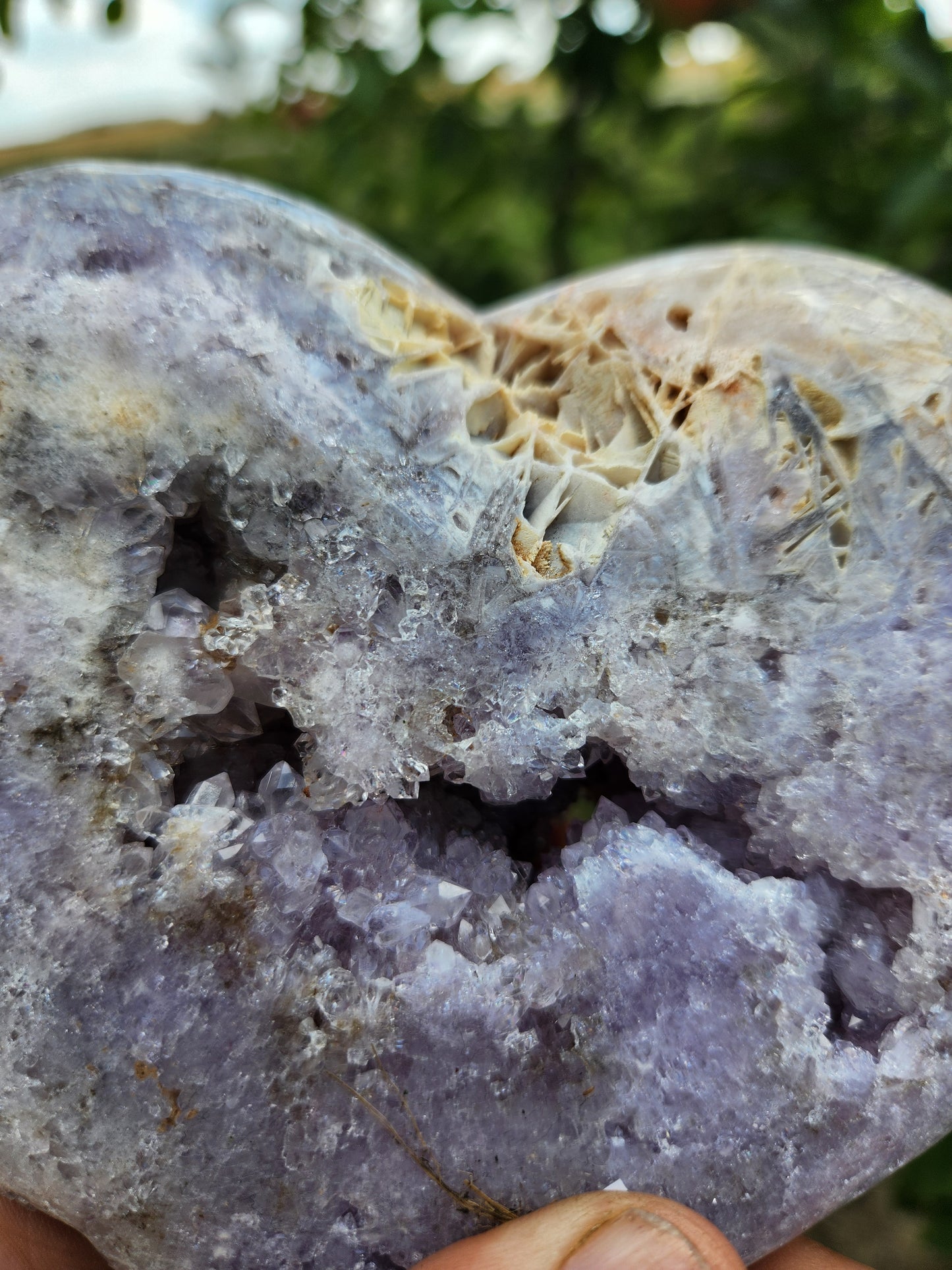 Pink Amethyst Heart Crystal – Genuine Pink Amethyst Geode Heart, Love & Healing Stone for Heart Chakra