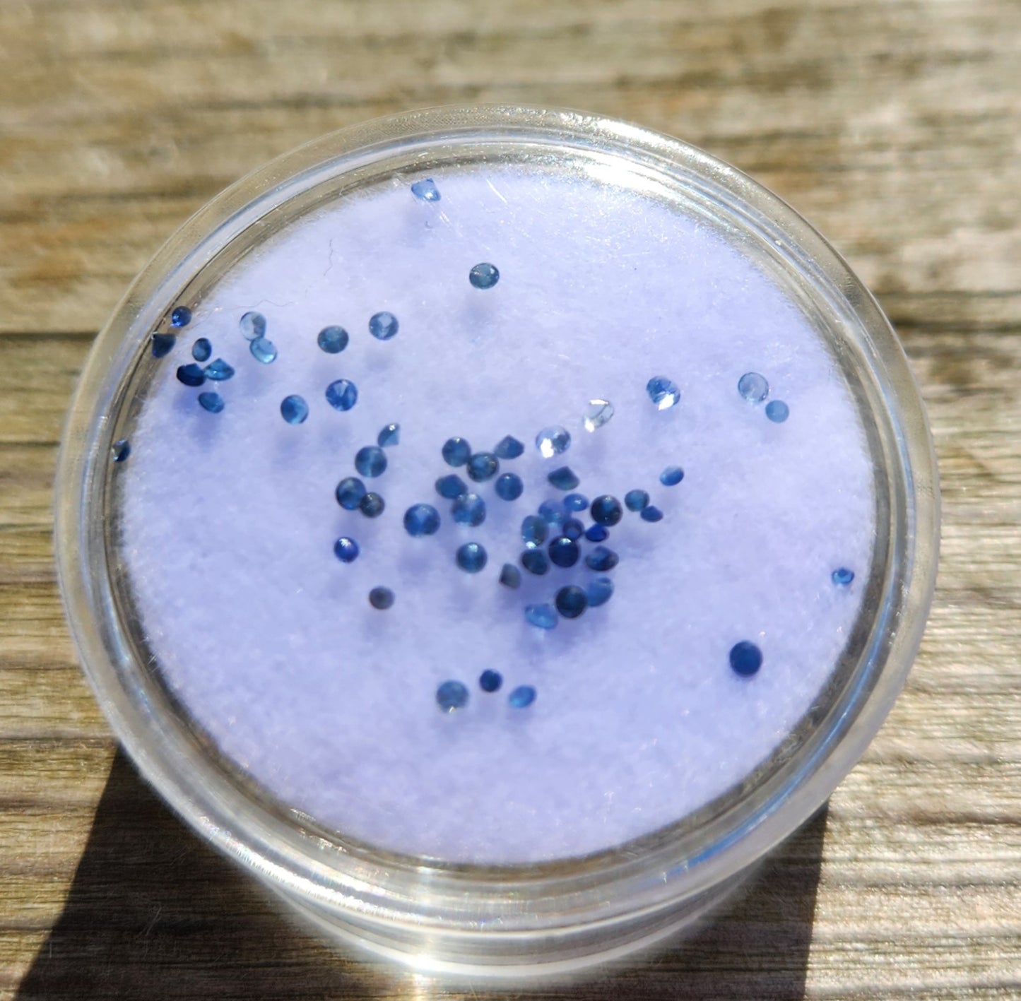 Lot of Genuine Faceted Natural Blue Sapphires (0.9–1.1 mm) – Untreated Gemstones for Jewelry Making, Fine Inlay, or Collectors – Deep Royal Blue Sapphire Gems