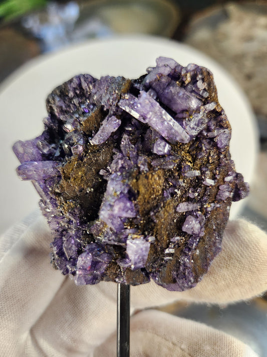Purple Quartz Crystal Cluster | Color Enhanced Quartz | Home Décor Statement Mineral