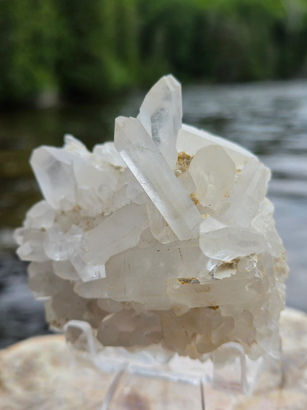 Natural Clear Quartz Crystal Cluster | Large Quartz Points
