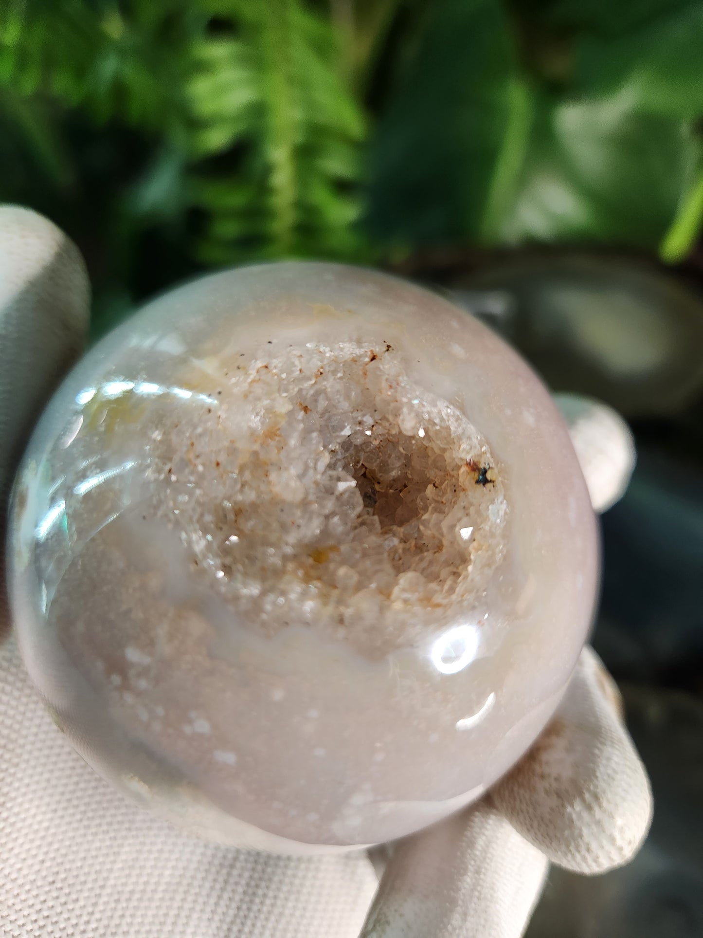 Pink Amethyst Druzy Sphere – Natural Geode Cavities • Soft Blush Crystal • Calming Energy & Emotional Healing